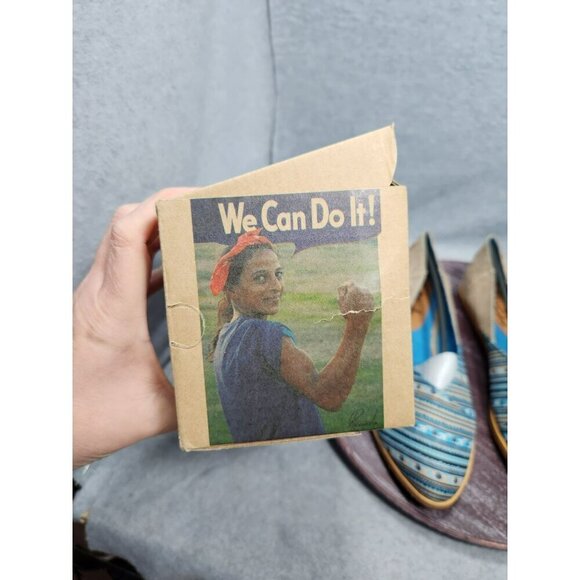 Piranda Womens Slip-On Flats  Multicolor Size 39 Red Beige Canvas Rubber Sole - Picture 16 of 16